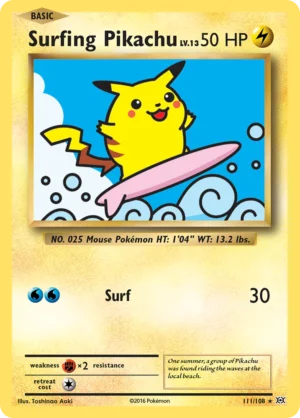 Surfing Pikachu 111/108 Light Played (Ingles)