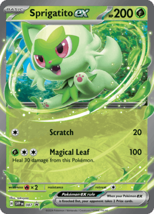 Sprigatito ex 087 SVP NM (Ingles)