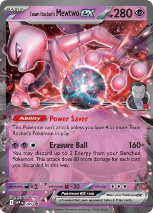 Team Rocket's Mewtwo ex 205 Promo