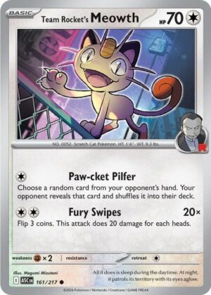 Team Rocket's Meowth 161/217