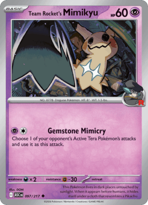 Team Rocket's Mimikyu 097/217