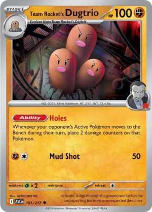 Team Rocket's Dugtrio 101/217